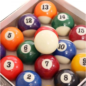 Full Size UK Regulation 16 Spots and Stripes Pool Ball Set 2"
