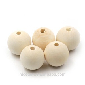 full sizes organic wooden teething beads round wholesale