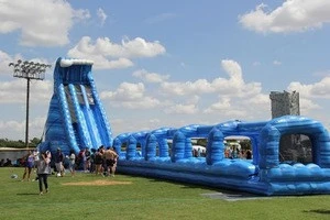 Fun park equipment outdoor used inflatable water slide for sale