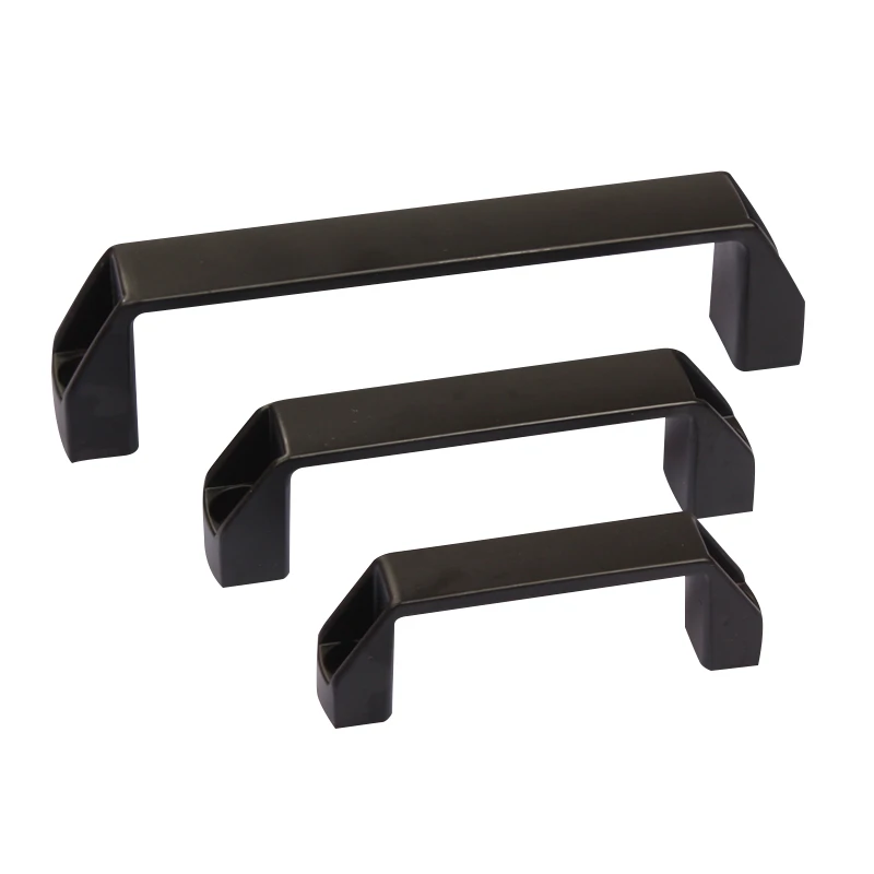 Furniture hardware quality safety aluminum black design kitchen cabinet handle