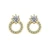 Import Geometric Open Circle AAAA CZ Jewelry Gold Plated Stud Earrings from China