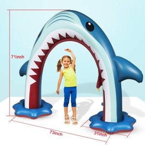 Giant Shark Sprinkler for Kids Summer Inflatable Water Toys Outdoor Arch Sprinkler for Boys Girls