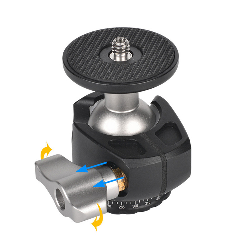 GODDY GD-D25 25mm Low Profile Aluminum Alloy Mini Tripod Ball Head For DSLR Camera Tripod Monopod