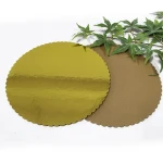 Gold  Cake Board Round 10 Inch Cake Boards with Waves Edges