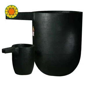 Good Clay Silicon Graphite Crucible Pot 60kg with Spout For Copper Cast Iron