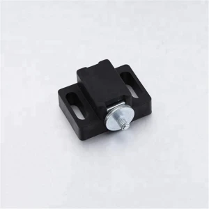 Good price reinforced black nylon magnetism door catches window cabinet stopper(355.02-04A)