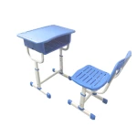 Green Materials Classroom Desk and Chair Plastic Adjustable Desks and Chairs for Students