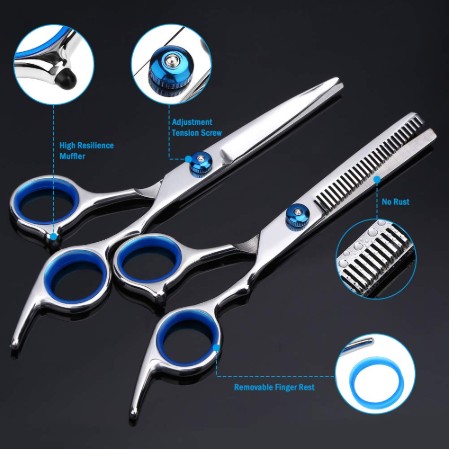 Hair Scissors Set 6 Inch Cutting Thinning Styling Tool Salon Hairdressing Shears