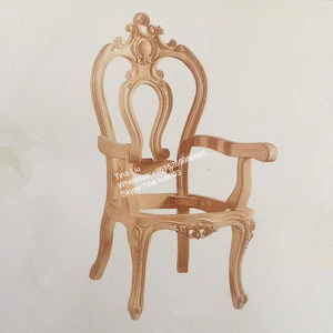 Hand carved royal classic antique luxury solid wooden dining chair