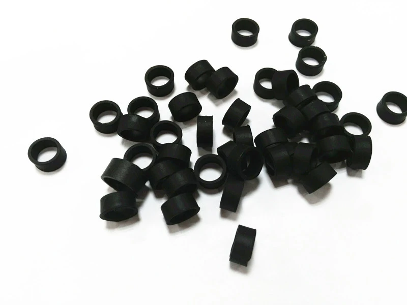 Have stock 8mm diameter small black silicone rubber circular bands