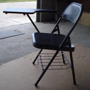 HE-043,Metal Folding Student Chairs with writing pad