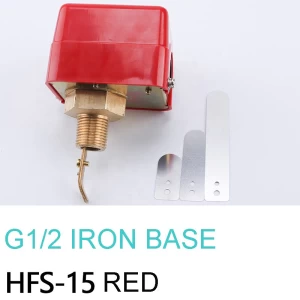 HFS-15 G1/2 iron base electrical paddle type water flow switch water heater brass plastic flow switch