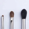 High-end professional makeup brushes set 3pcs eye makeup tools natural hair copper ferrule eyeshadow brushes with OEM logo