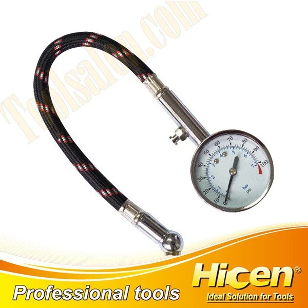 High precision metal Car tire pressure table car tyre pressure gauge air gauge