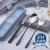 Import High quality 18/10 stainless steel travel cutlery set unbrekable dinnerware sets from China