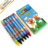 High quality 8.8*0.8cm custom printing kids color drawing 6 pack crayons
