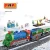 Import High quality American European slot power train railway toys battery operated passenger toy train set from China