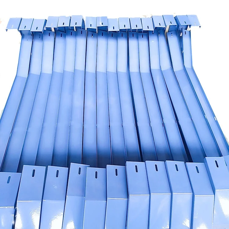 High quality blue spraying  bend weld parts sheet metal fabrication components parts for escalator