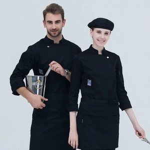 High quality catering overalls western restaurant hot pot restaurant long sleeve hotel chef uniform