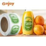 High quality custom vinyl clear sticker label, waterproof transparent PET label sticker with gold stamping