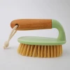 high quality eco-friendly natural bamboo oval cleaning scrub brush for shoe bathroom kitchen home corner floor