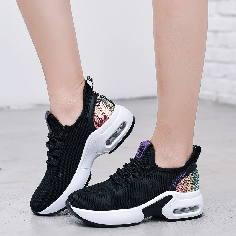 high quality factory wholesale sneakers four seasons mesh fabric running shoes cheap casual women fashion sport shoes sneakers