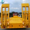 High Quality Heavy Duty Lowboy Lowbed Trailer Transport Heavy Machine Low Bed Truck Semi Trailer With Mechanical Ladder