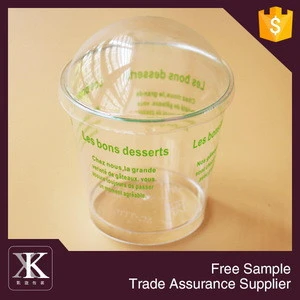 High quality! Hot selling safety Rectangle plastic mousse cup with lid