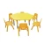 Import High quality kindergarten plastic table and chair set children moon style desk and chair school furniture set for sale from China