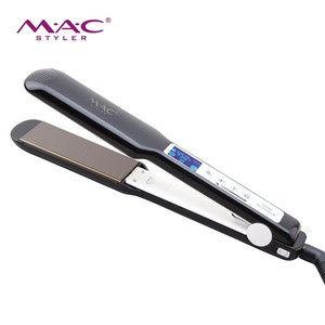 High Quality Professional LCD display hair styler fast heating flat iron ceramic salon hair straightener