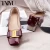 Import High Quality Square Short Heel Patent Leather Metal Buckle Pu Leather Office Ladies Shoes For Women from China