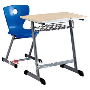 High Quality Student Desk with Open Front Metal Book Box School Furniture