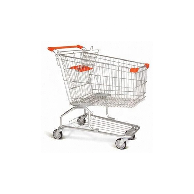 High quality Supermarket Push Cart Retail Grocery metal trolley for supermarket