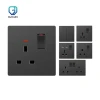 High Quality Wholesale UK Standard CE IEC 110V 220V 230V Wall Outlet Electric Wall Switch Electric Light Switch