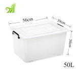 Home 50L High Quality Large Capacity Shoe Toy Acrylic Plastic Storage Box