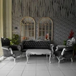Home Furniture - Living Room Wooden Furniture Sofa Set