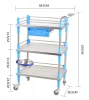 Hospital Nursing Treatment Car Medical Trolley Three Layers with Drawers Multi-functional Medicine Delivery Cart