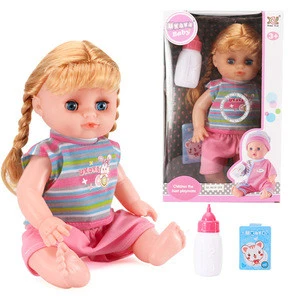 hot christmas gift 14inch 4 sound pee doll set kids doll toy girl pee doll toy