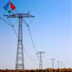 hot-dip galvanized price transmission line tapered electric 10ft 6mm thickness steel pole in power distribution equipment