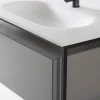 Hot products to sell online Bathroom solid surface wash basin designs with cabinet