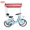 Hot Sale 2 Person Four Wheel Quadricycle Surrey Sightseeing Bike Tandem Bike