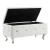 Import hot sale best price quality modern cheap foot rest storage ottoman white bench from China