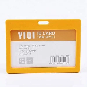 Hot Sale Horizontal Plastic Lanyard Hard ID IC Card Badge Holder
