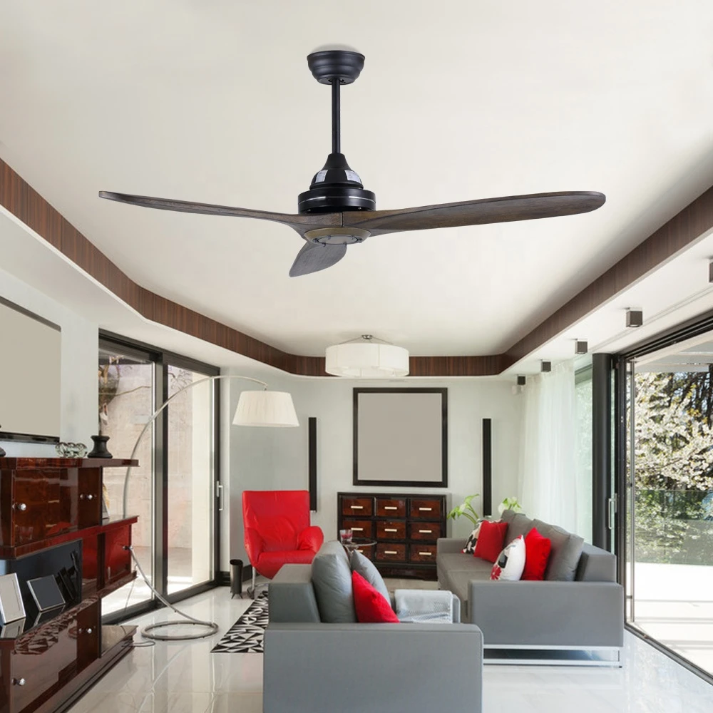 hot sale modern energy saving 52 inch best ceiling fan brand 220v ac remote control wood ceiling fan