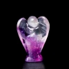 Hot sale natural color fluorite hand-carved fluorite crystal angel crafts