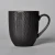 Import hot sale personalized black restaurant glazed porcelain mug for milk water cereal from China