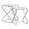 Hot Sale Stainless Steel Marble Stone Silver Nesting Tables Coffee Table for Hotel