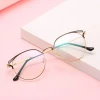 Hot sale unique design eye cat frame optical fashionable women stainless eyeglasses