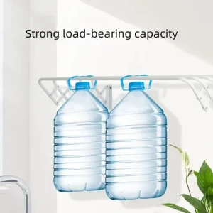 Hot Sale  Wall Mounted Push-pull Foldable Portable Laundry Hanging Clothes Drying Racks With 5 Bar