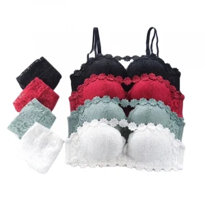 Hot Sale Women Push Up Bra Strapless bra/lace bra set